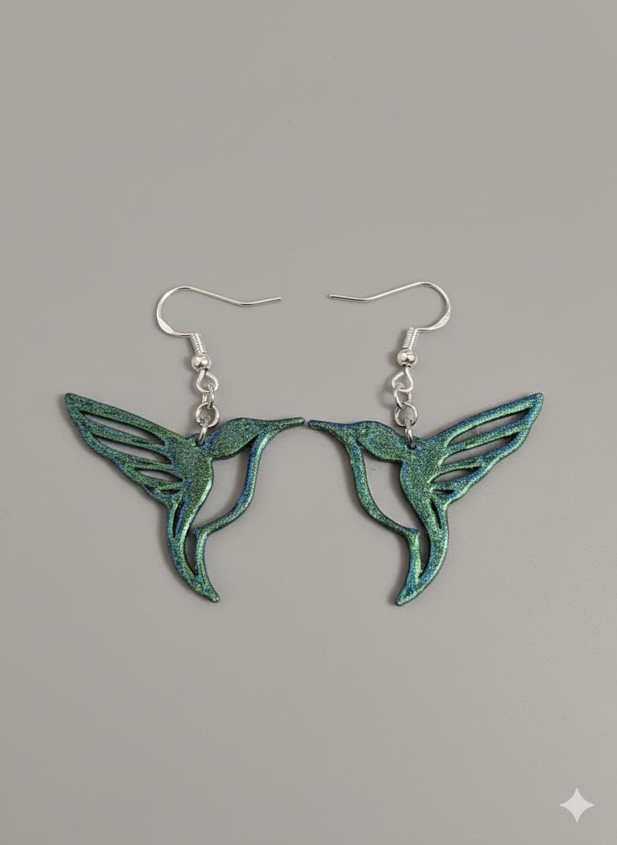 Emerald flight earring and necklace set