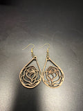 Wood Carved Rose Drops