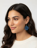 Purple/Blue Celtic Knot Four-Leaf Clover Earrings