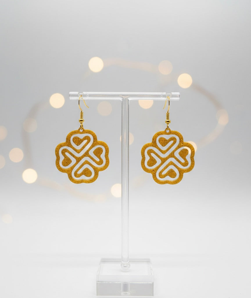 Celtic Knot Four-Leaf Clover Earrings - Spring Collection