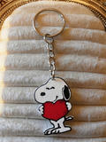 Snoopy Heart Keychain - Valentine's Day Charm