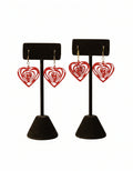 Rose Heart Earrings