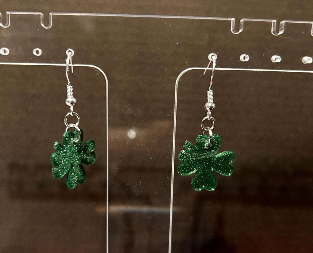 Bit O Luck Four Leaf Clover Set - dangle, posts, necklace