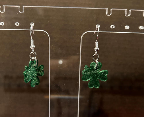 Bit O Luck Four Leaf Clover Set - dangle, posts, necklace