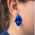 Character Earrings - 3D Printed Blue Alien Studs