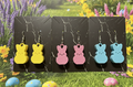 Bunny Earrings Trio Set - Yellow, Pink & Blue Easter Collection